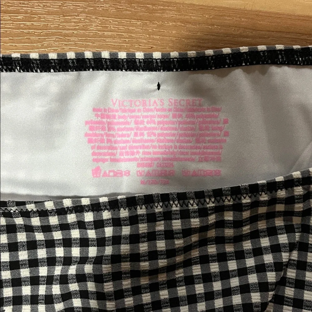Victoria's Secret Black and White Gingham Bikini Bottom - Picture 3 of 5